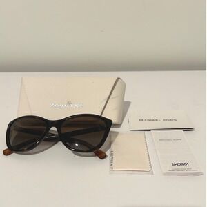 Michael Kors MK2040 Divya Polarized Cat Eye Sunglasses Tortoise NWOT